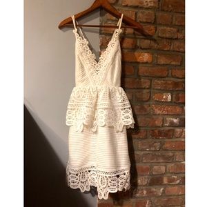 Self-Portrait White Lace Dress, Size 4